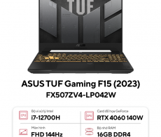 Asus TUF Gaming F15 FX507ZV4 LP041W I7-12700H || 16GB RAM || 512GB SSD || RTX 4060 8G || 144Hz  , 100% sRGB  
