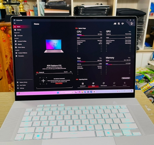 ASUS ROG Zephyrus G16 GU605 AMD Ryzen AI 9 HX 370/32GB/1TB/16 2.5K 240Hz OLED/RTX 4060 8G (trắng)